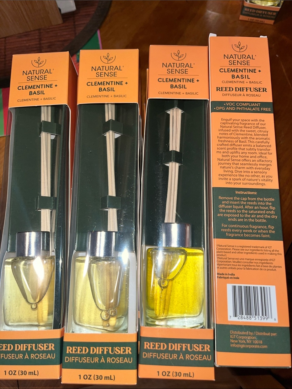 16 Natural Sense Clementine + Basil Reed Diffuser - Yellow